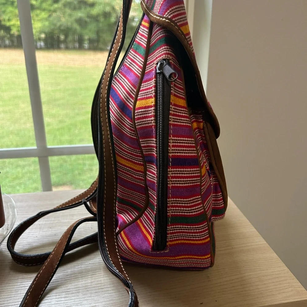 Colorful Striped Backpack - Picture 5 of 5